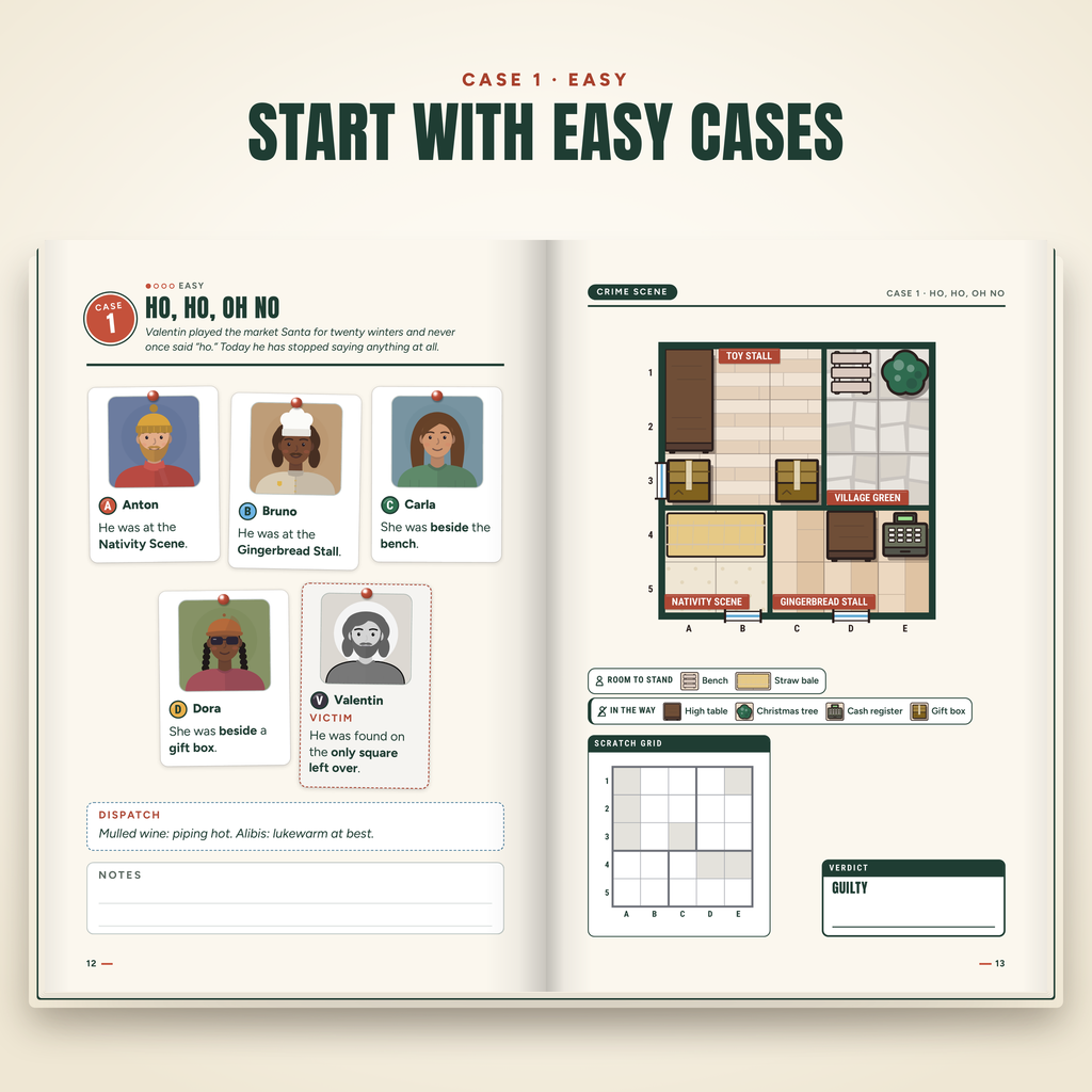 The Cludoku Casebook – English edition: an easy case inside the book