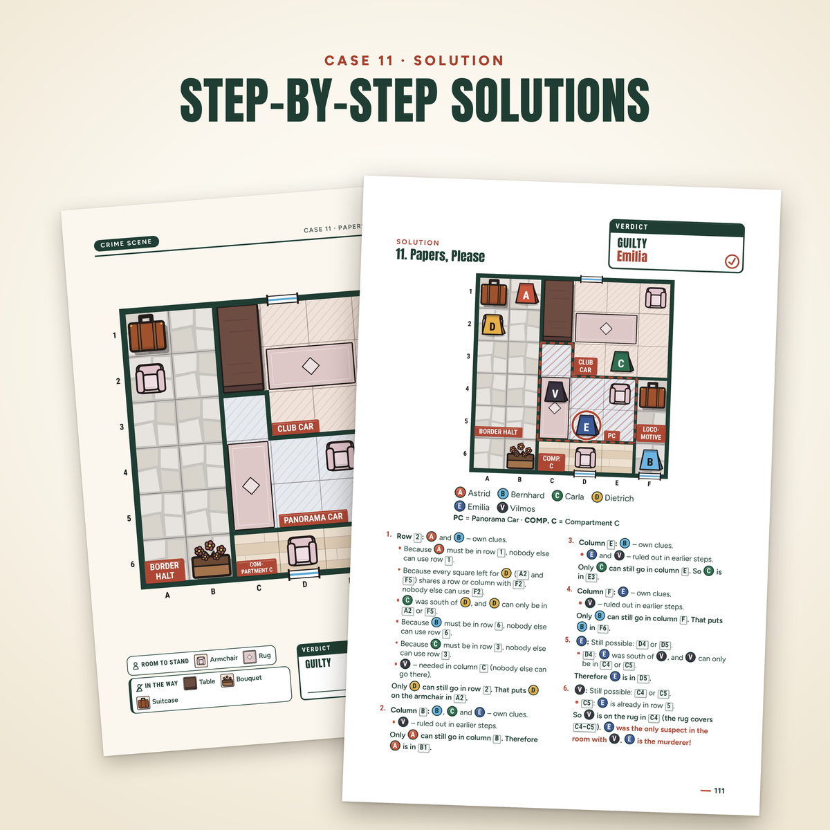 Murder on the Rails – English edition: step-by-step solution